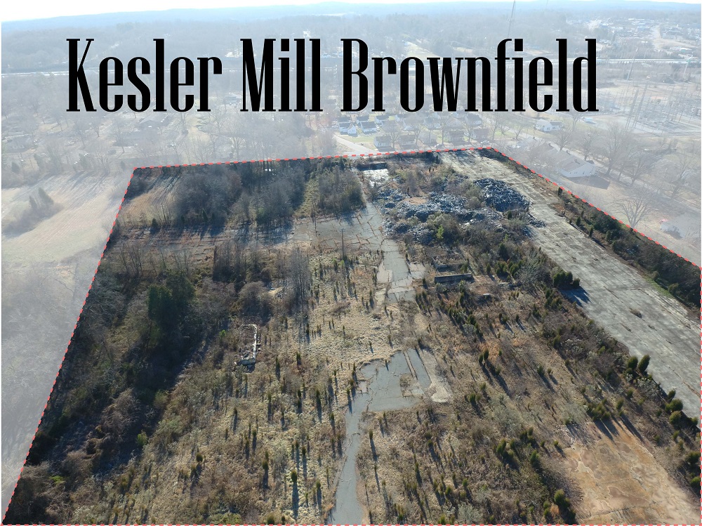  aerial image of the original Kesler Mill Brownfield