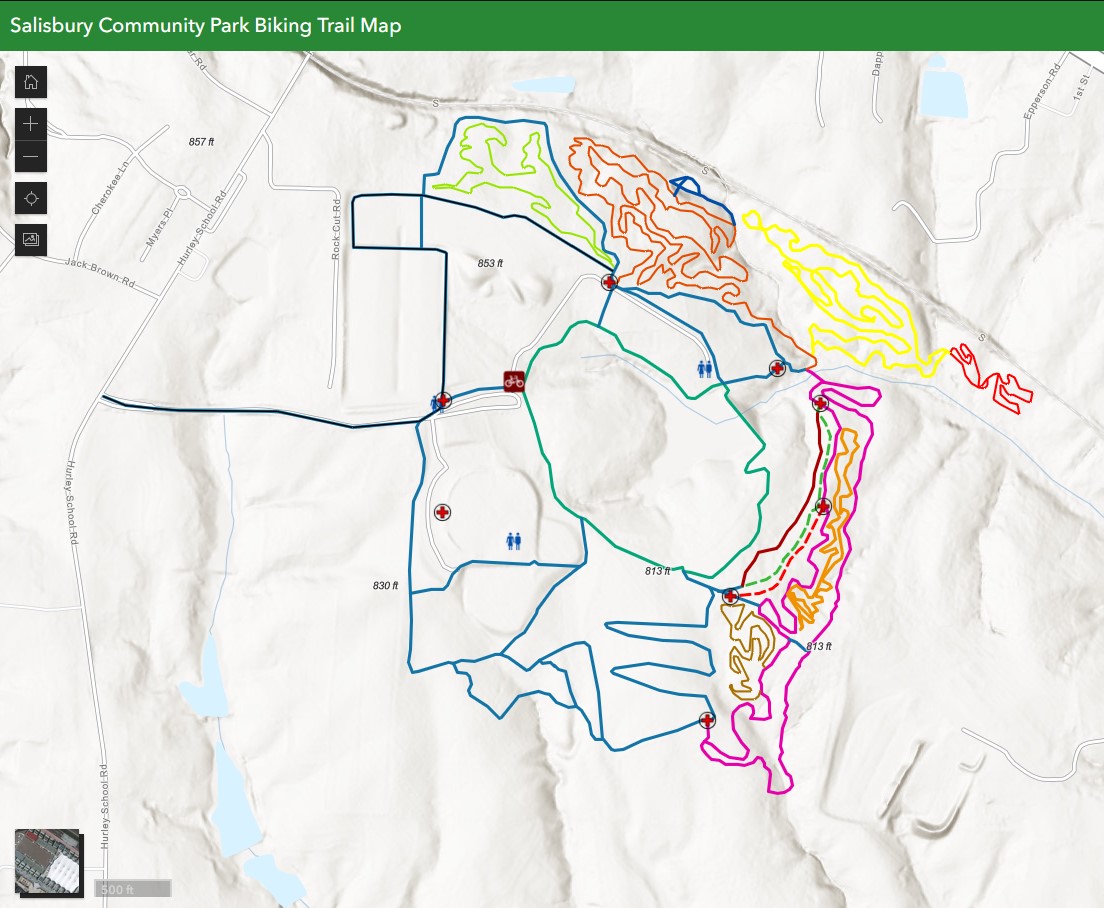 Map of Salisbury Community Park Trails