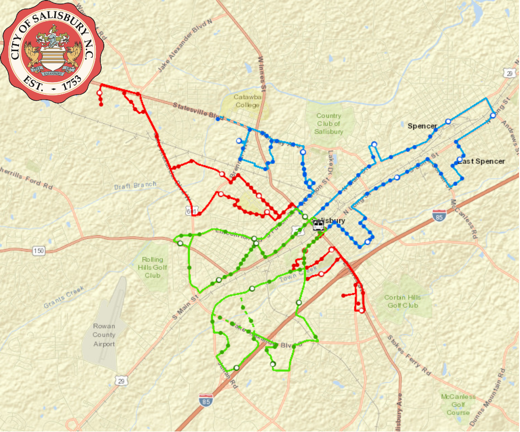 bus routes map screenshot