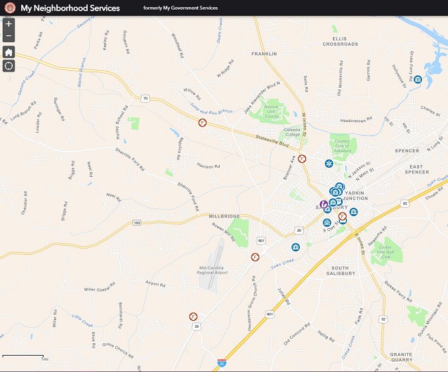 Screenshot of My  Neighborhood Services application