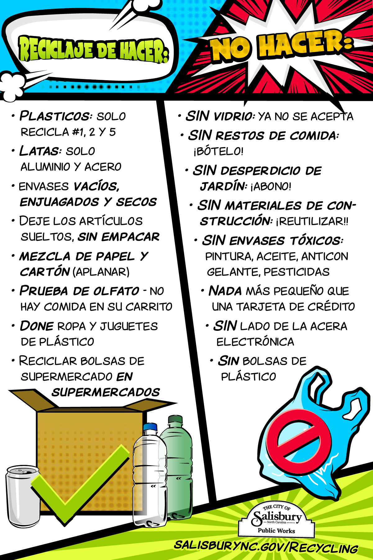 Lista de lo que se debe y no se debe hacer en el reciclaje en español