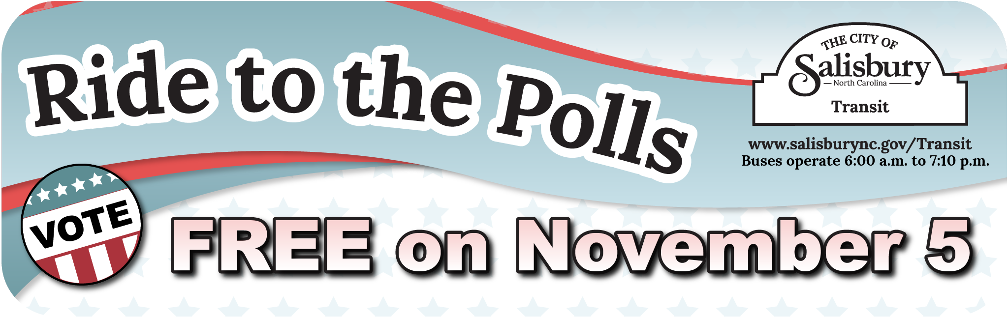 Ride to the polls free on November 5 with Salisbury Transit.